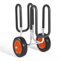 VEVOR Transportkar, 68 kg, Stand Up Paddle Board Trolley met 25,4 cm massieve rubberen banden, schuimvulling, spanband, ideaal transporthulpmiddel voor paddleboards en surfplanken, 520 x 500 x 680 mm