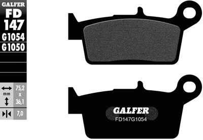 GALFER Brake pad fd147 g1054 organic
