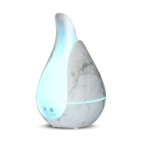 200ml echografie luchtbevochtiger aroma etherische olie diffuser 7 kleuren LED nachtlampje cool mist Maker plug type: UK plug (marmer base)
