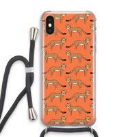 Cheetah: iPhone XS Transparant Hoesje met koord