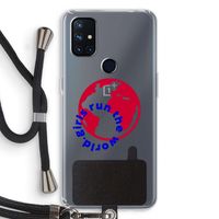Run The World: OnePlus Nord N10 5G Transparant Hoesje met koord
