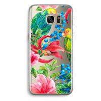 Papegaaien: Samsung Galaxy S7 Edge Transparant Hoesje Papegaaien: Samsung Galaxy S7 Edge Transparant Hoesje