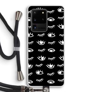 Eye pattern #3: Samsung Galaxy S20 Ultra Transparant Hoesje met koord