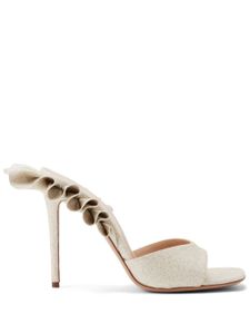 Andrea Wazen mules Rouches 105 mm en cuir - Or