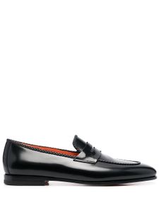 Santoni mocassins à fini poli - Noir