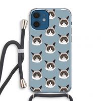 It's a Purrr Case: iPhone 12 mini Transparant Hoesje met koord