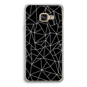 Geometrische lijnen wit: Samsung Galaxy A3 (2016) Transparant Hoesje