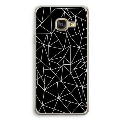 Geometrische lijnen wit: Samsung Galaxy A3 (2016) Transparant Hoesje