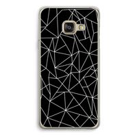 Geometrische lijnen wit: Samsung Galaxy A3 (2016) Transparant Hoesje