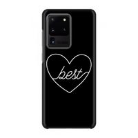 Best heart black: Volledig geprint Samsung Galaxy S20 Ultra Hoesje