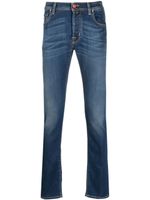 Jacob Cohën jean skinny à patch logo - Bleu