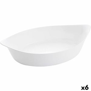 Serveerschaal Luminarc Smart Cuisine Ovalen Wit Glas 6 Stuks 38 x 22 cm