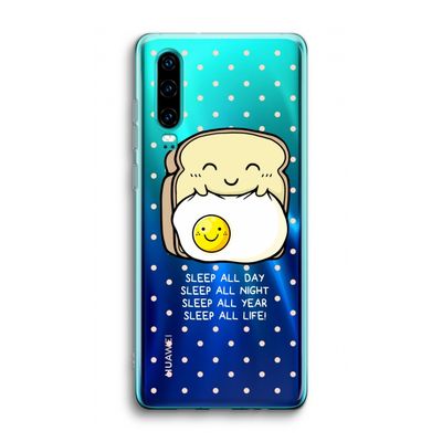 Sleep All Day: Huawei P30 Transparant Hoesje