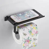 SmartHold Luxe - Aluminium Toiletrolhouder met Telefoonplankje