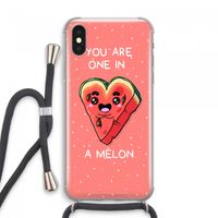 One In A Melon: iPhone XS Max Transparant Hoesje met koord