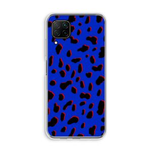 Blue Leopard: Huawei P40 Lite Transparant Hoesje