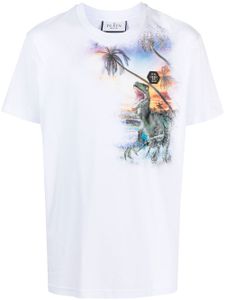 Philipp Plein t-shirt Hawaii à imprimé graphique - Blanc