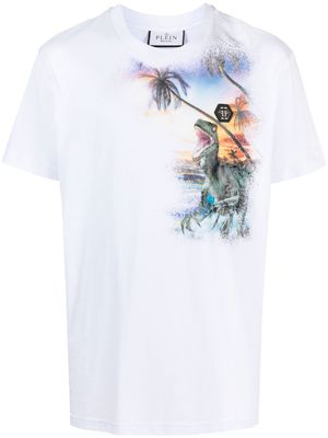 Philipp Plein t-shirt Hawaii à imprimé graphique - Blanc