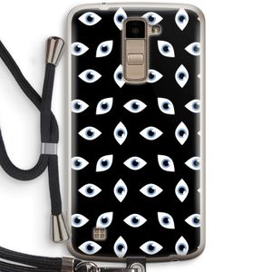 Eyes pattern: LG K10 (2016) Transparant Hoesje met koord