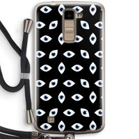 Eyes pattern: LG K10 (2016) Transparant Hoesje met koord