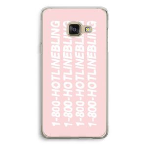 Hotline bling pink: Samsung A3 (2017) Transparant Hoesje