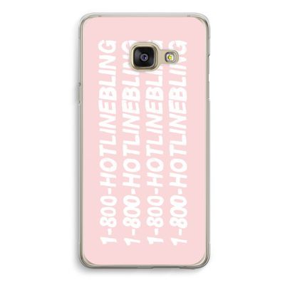 Hotline bling pink: Samsung A3 (2017) Transparant Hoesje