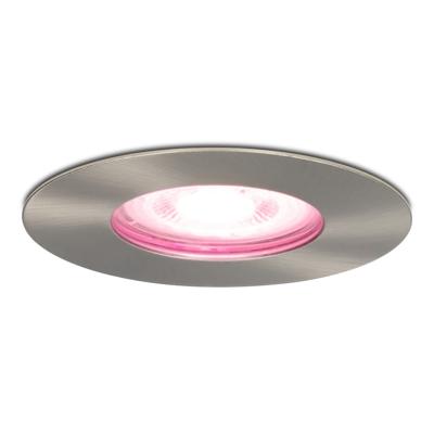 Bari Smart inbouwspot - IP65 waterdicht - Wifi + Bluetooth - RGBWW - GU10 - Google Home, Amazon Alexa en Siri - RVS - Badkamer, binnen en buiten
