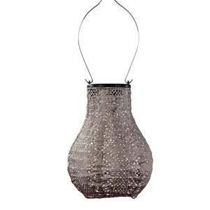 LUMIZ Solar tuinverlichting Lace Bulb - 16 cm - Taupe