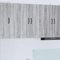 Keukenkast met plank Grijs Sonoma 60 x 31 x 80 cm Bewerkt hout