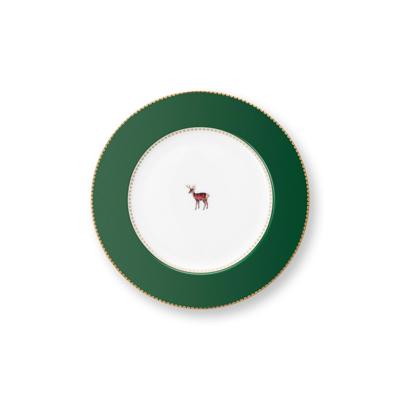 Gebaksbordje Love Birds Deer Dark Green 17 cm