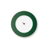 Gebaksbordje Love Birds Deer Dark Green 17 cm