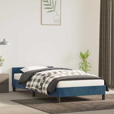 Bedframe zonder matras 80x200 cm fluweel donkerblauw