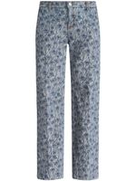 ETRO jean droit à motif en jacquard - Bleu