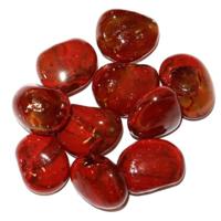 Decoratie/hobby stenen/kiezelstenen - 4x - edelstenen rood - 250 gram / 2 a 3 cm - groot