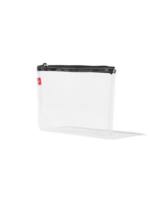 HEMA Toilettas plat transparant 14x20