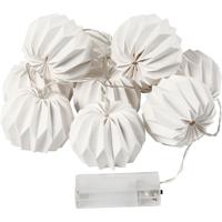 Creativ Company Led lichtslinger met lampenkapjes, rond, h: 55 mm, l: 100 cm, d 75 mm, wit, 1 stuk