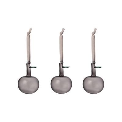 Iittala Glazen Appels grijs 3 stuks