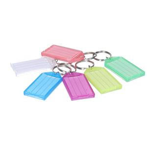 Concorde Sleutellabels/sleutelhangers - 6x - multi kleuren - kunststof