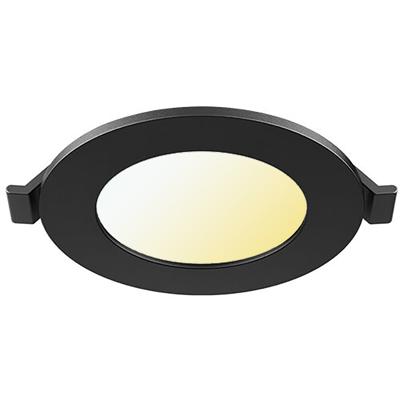 LED Downlight Inbouwspot - Brinton Thin - 3W 220lm - Aanpasbare Lichtkleur 3000K-4000K-6500K - Zwart - Rond - Ø85mm