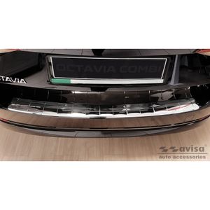 Chroom RVS Bumper beschermer passend voor Skoda Octavia IV Kombi 2020- 'Ribs' AV238040