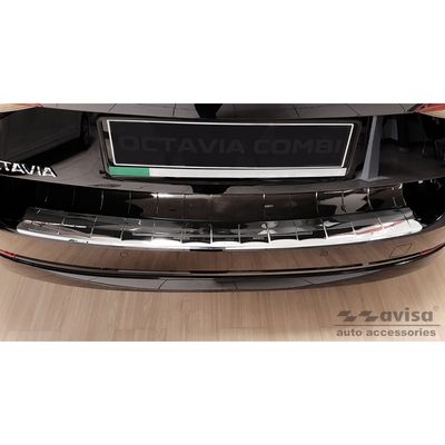 Chroom RVS Bumper beschermer passend voor Skoda Octavia IV Kombi 2020- 'Ribs' AV238040
