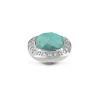 Melano Vivid Border CZ Steentje Amazonite Zilver