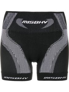 MISBHV short court à logo imprimé - Noir