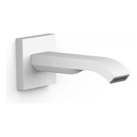 Tres Complementos inbouw uitloop waterval 16 cm messing wit mat