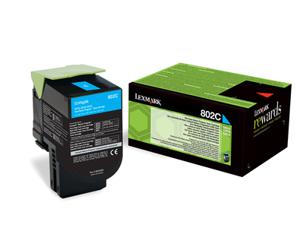 Lexmark 802C tonercartridge 1 stuk(s) Origineel Cyaan