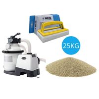 Intex - Zandfilterpomp 5700 L/u & Filterzand 25 kg & WAYS Scrubborstel - thumbnail