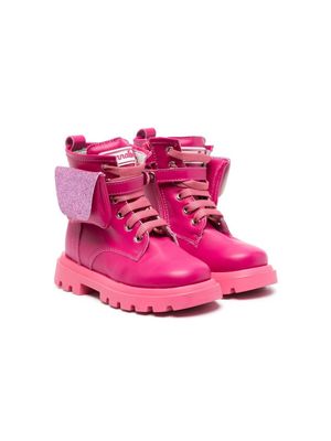 Monnalisa bottines à détail de poche - Rose