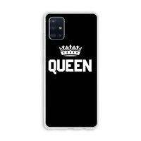 Queen zwart: Galaxy A51 4G Transparant Hoesje