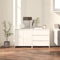 2 st Dressoirs bewerkt hout wit