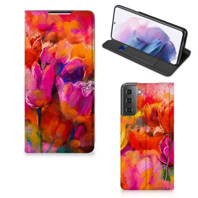 Bookcase Samsung Galaxy S21 Plus Tulips Bookcase Samsung Galaxy S21 Plus Tulips